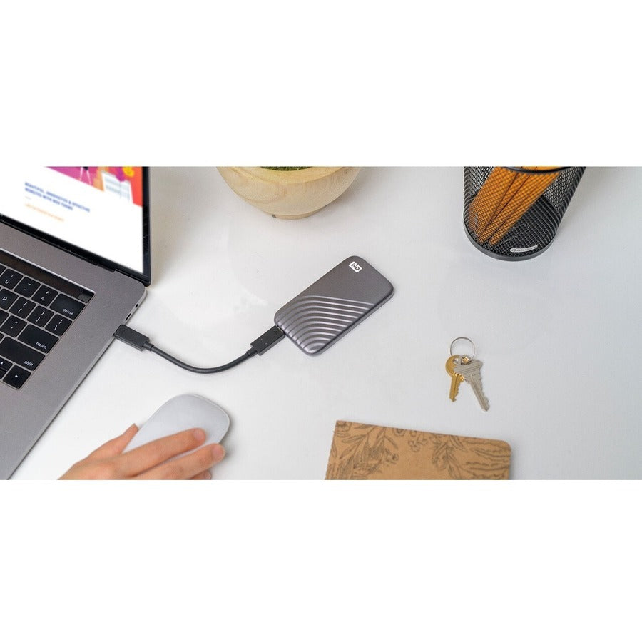 WD My Passport WDBAGF0020BGY-WESN 2 TB Portable Solid State Drive - External - Space Gray WD My Passport WDBAGF0020BGY-WESN 2 TB Portable Solid State Drive - External - Space Gray